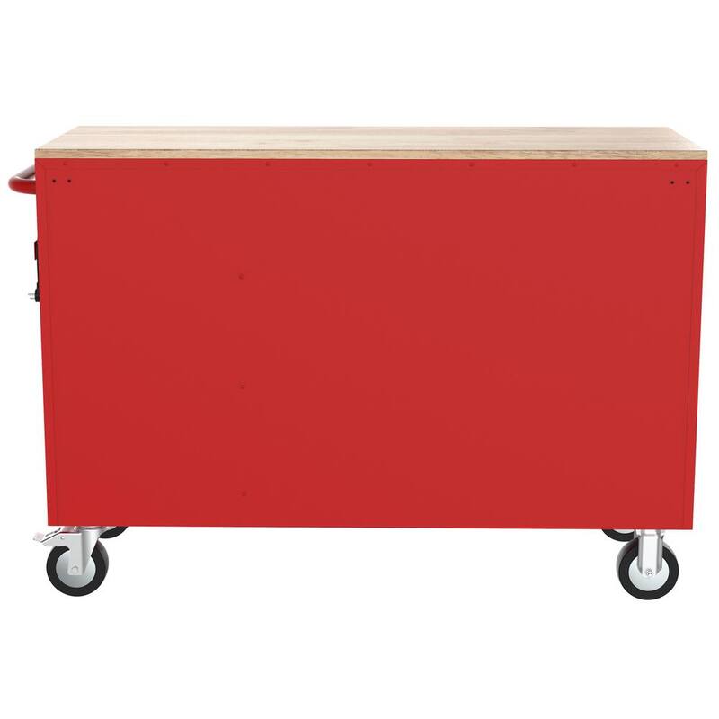 52 in. Red Mobile Workbench Cabinet Z42423