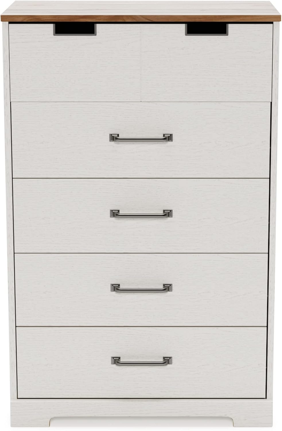 White 5 Drawer Wood Chest V95765
