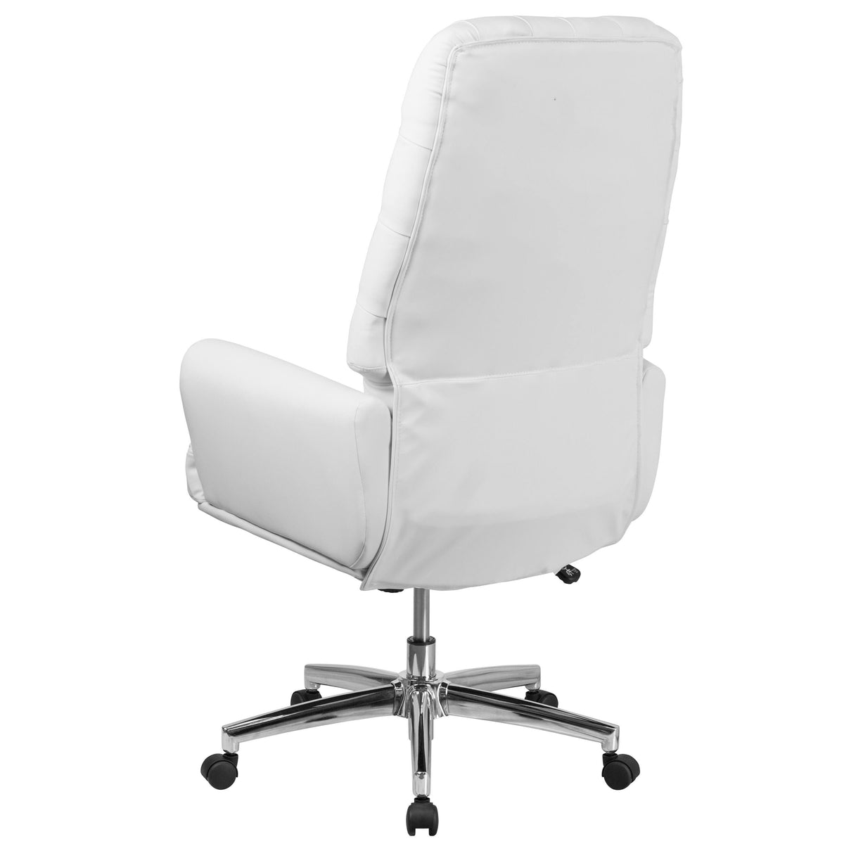 Black Tufted Bonded Leather Executive Swivel Chair with Arms P869026