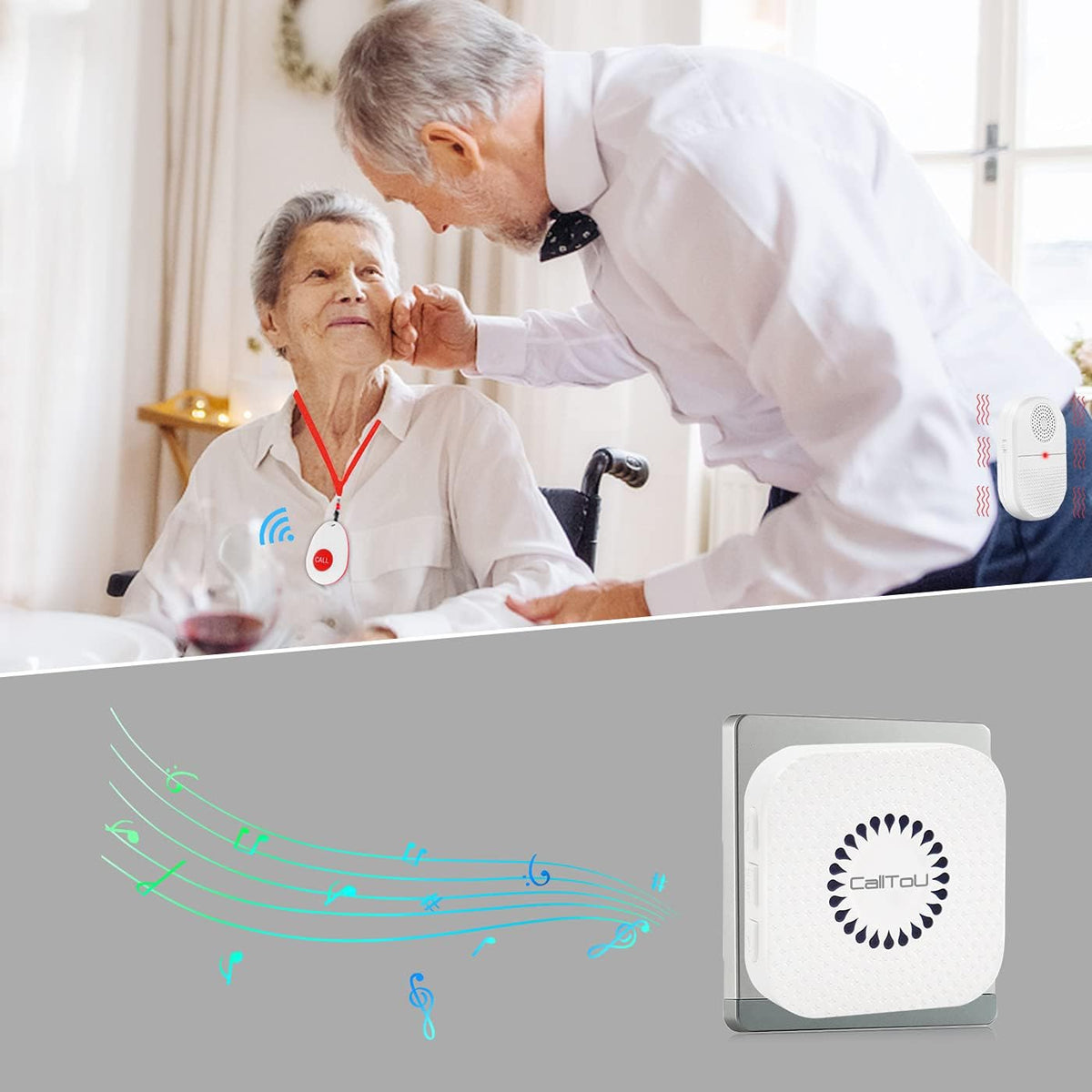 Caregiver Pager Call Button Emergency Alert System V242