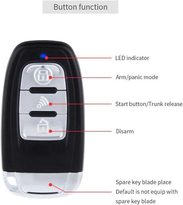 Rolling Code Car Alarm System with Keyless Entry Push Start P363210