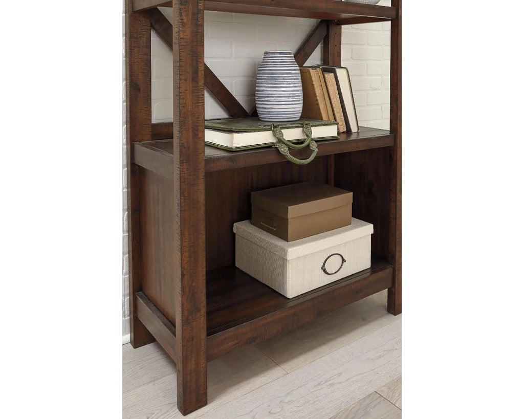 75" Rustic Brown Bookcase U39476
