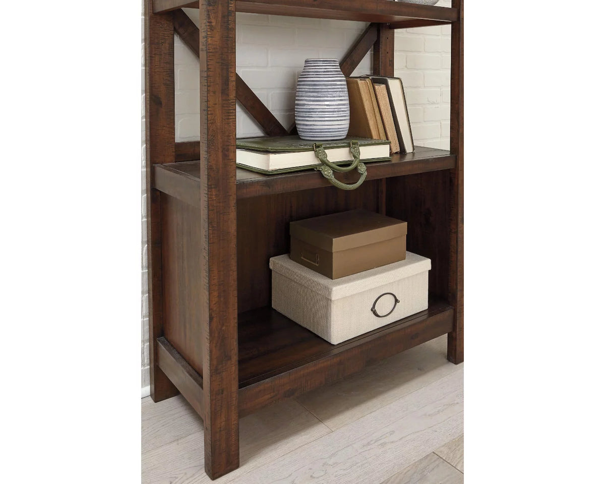 75" Rustic Brown Bookcase U39476
