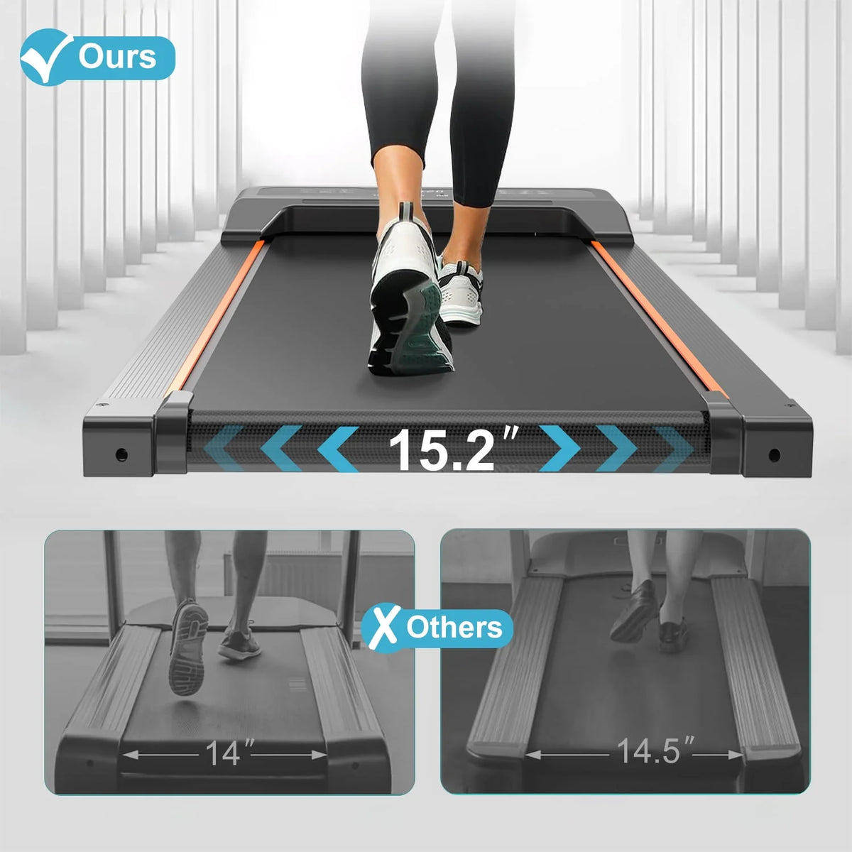 Portable Treadmill with LED Display and Remote Control T1414