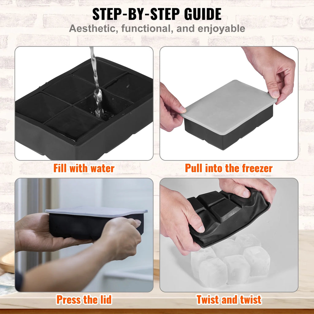 Silicone Ice Cube Tray with Lid 2 Packs X30148