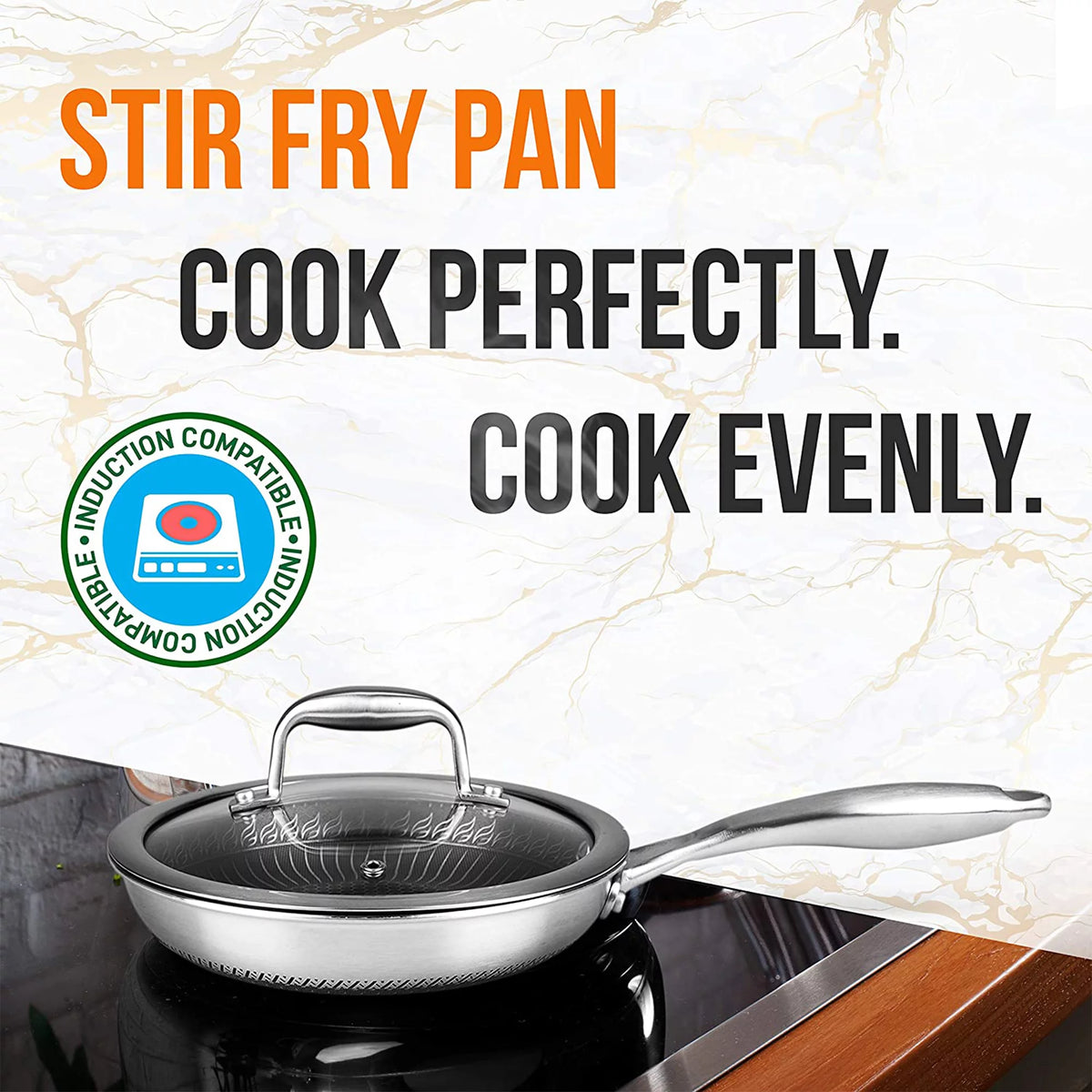 8 Inch Nonstick Triply Stainless Steel Pan H326