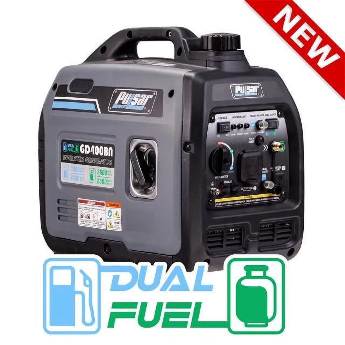 4000W Portable Dual Fuel Generator E2870