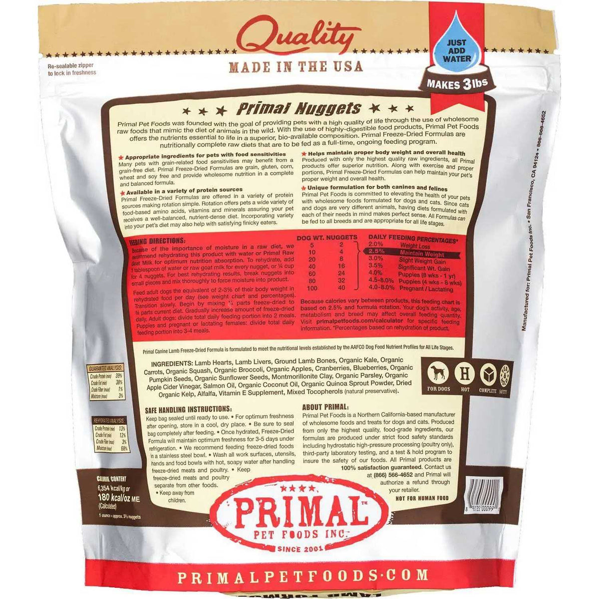 Freeze Dried Lamb Dog Food S827682