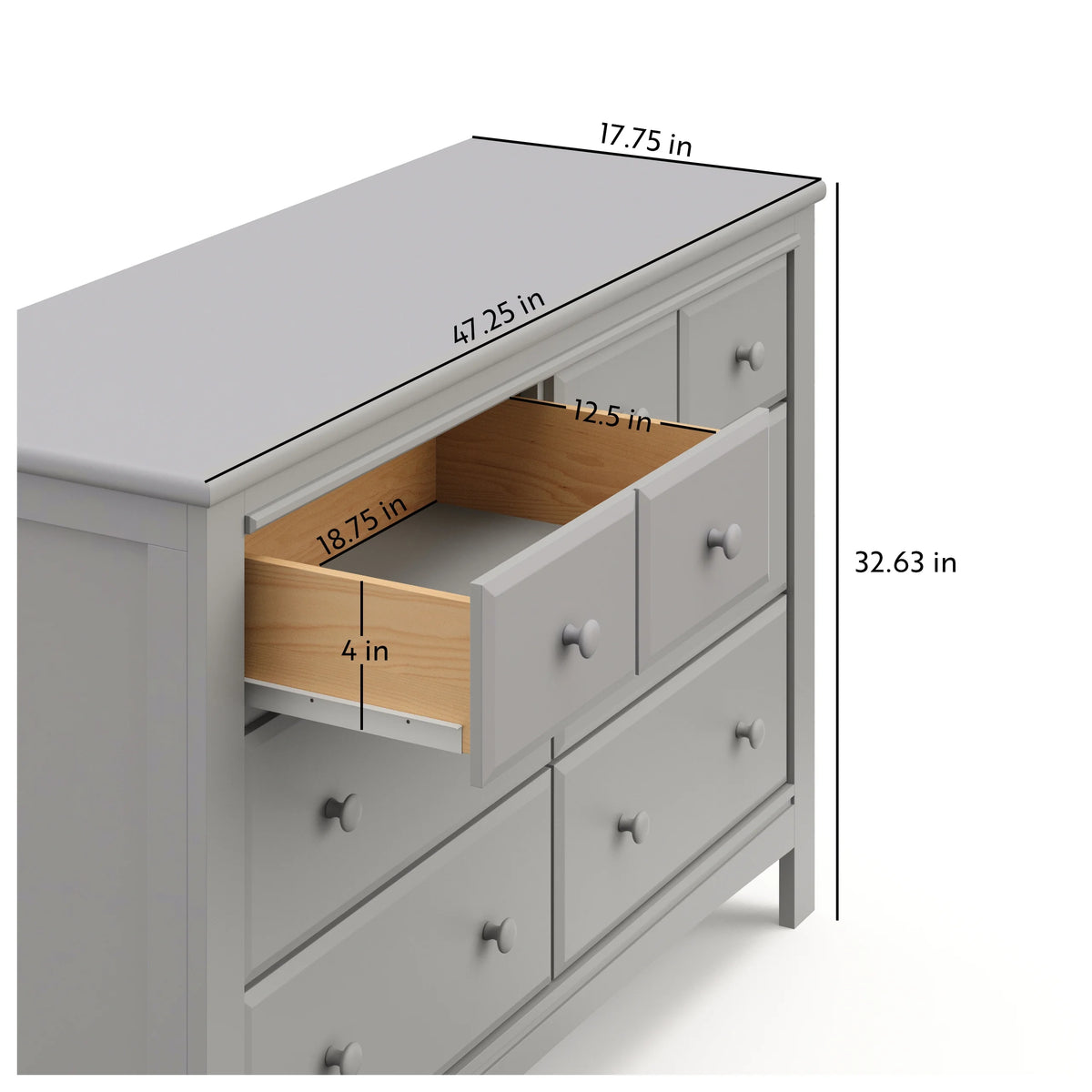 6 Drawer Double Dresser Y4581