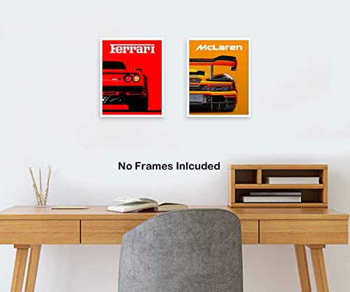 Car Wall Art Prints Set of 4 8"x10" Unframed E123128