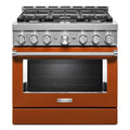 5.1 cu. ft. Smart Gas Range with Self-Cleaning and True Convection in Scorched Orange X351