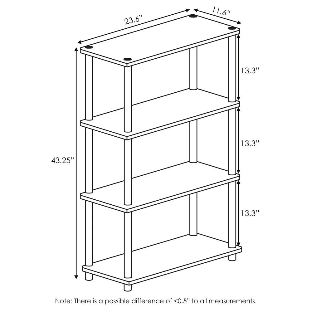 4-Tier Dark Cherry/Black Shelf Display Rack G978047
