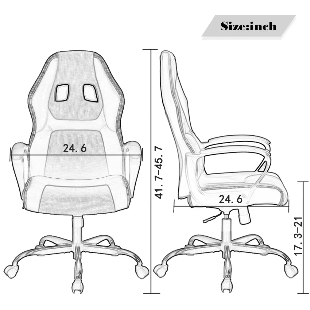 Blue Ergonomic Office Chair with Lumbar Support K511328