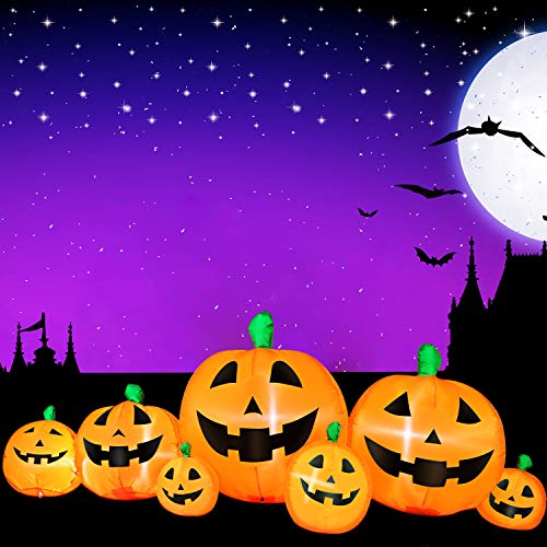 8 FT Inflatable Pumpkins LED Lights Decor U26267