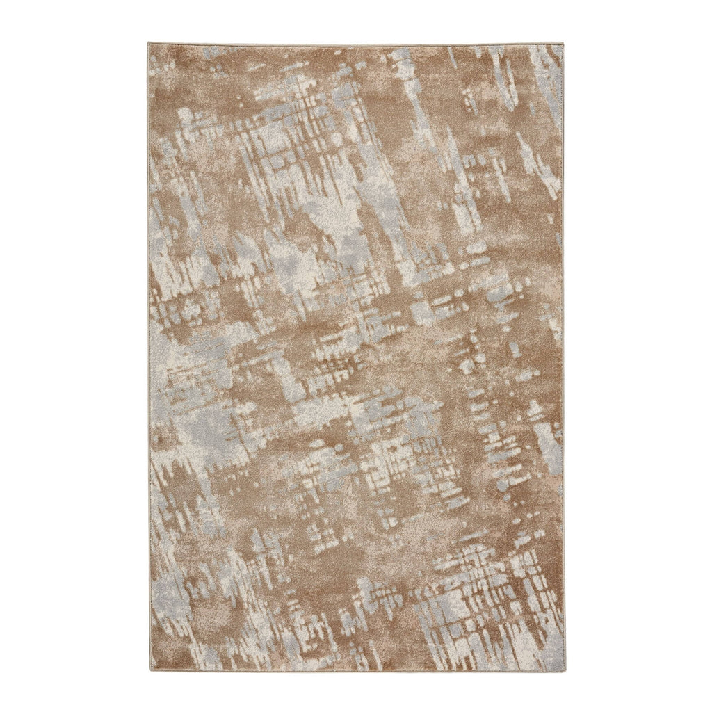 Tan Light Blue Small Rug B3088