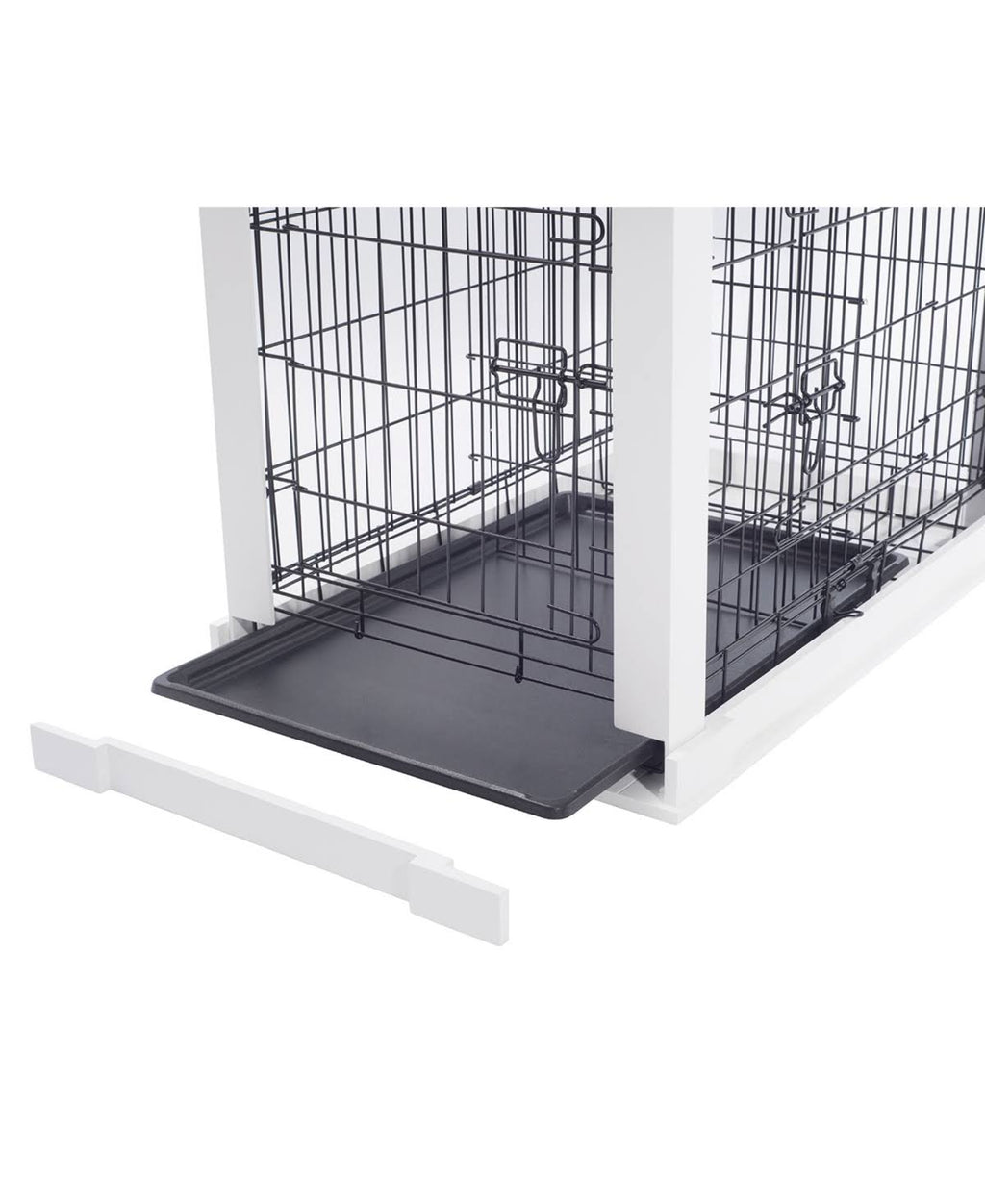 White Medium Cage with Crate Cover D641