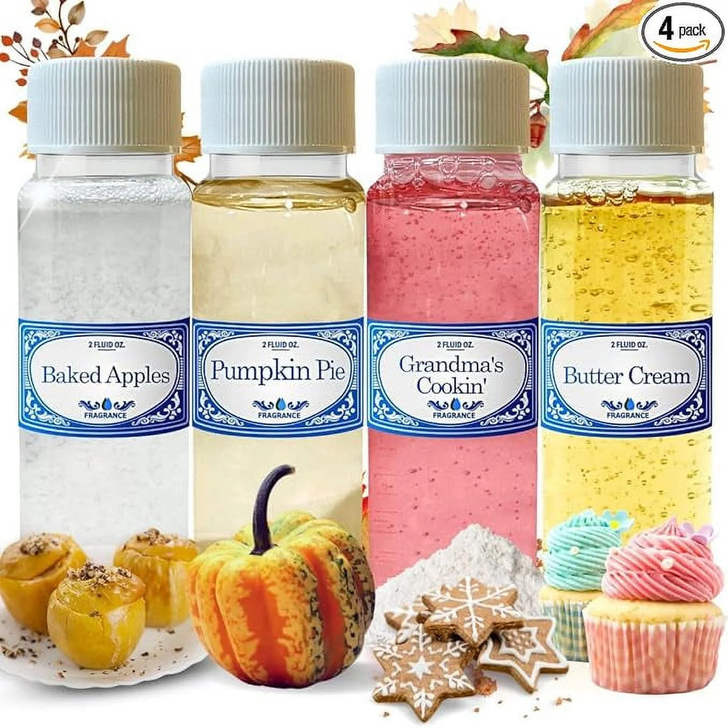 2.0 fl oz Fragrances Pack Baked Apple, Pumpkin Pie, Grandma's Cooking & Buttercream X469