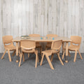Rectangle Plastic Activity Table Set with 6 Chairs A4092