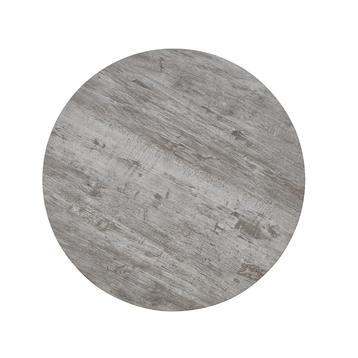 Gray Round End Table with Shelf X7345