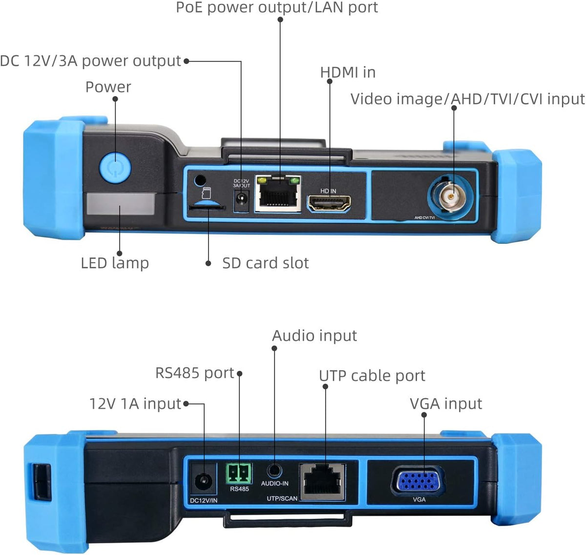 5 Inch IPS Touch Screen IP Camera Tester with PoE WiFi I299