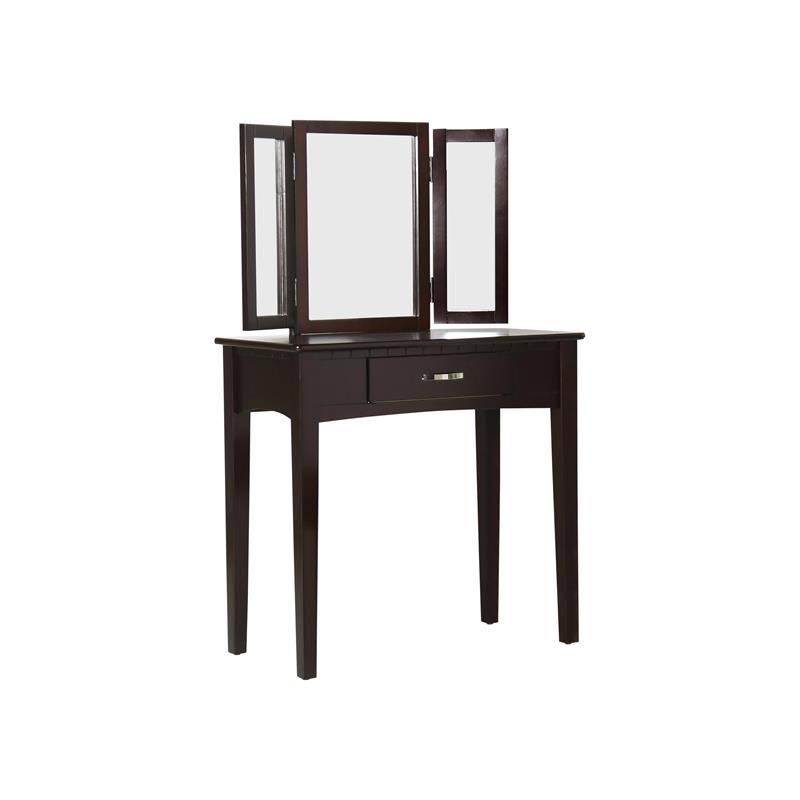 Espresso Wood 3-Piece Vanity Set P491