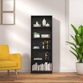 White 5 Tier Bookshelf with 3 Adjustable Shelves G19698