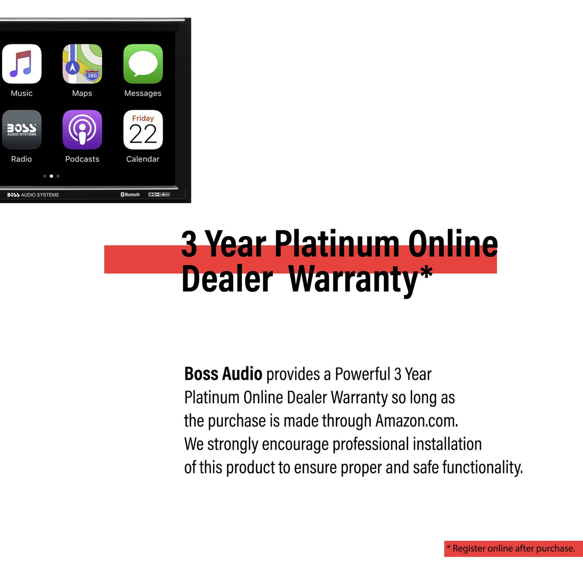 2 Din Apple CarPlay Android Auto Car Stereo System E53468