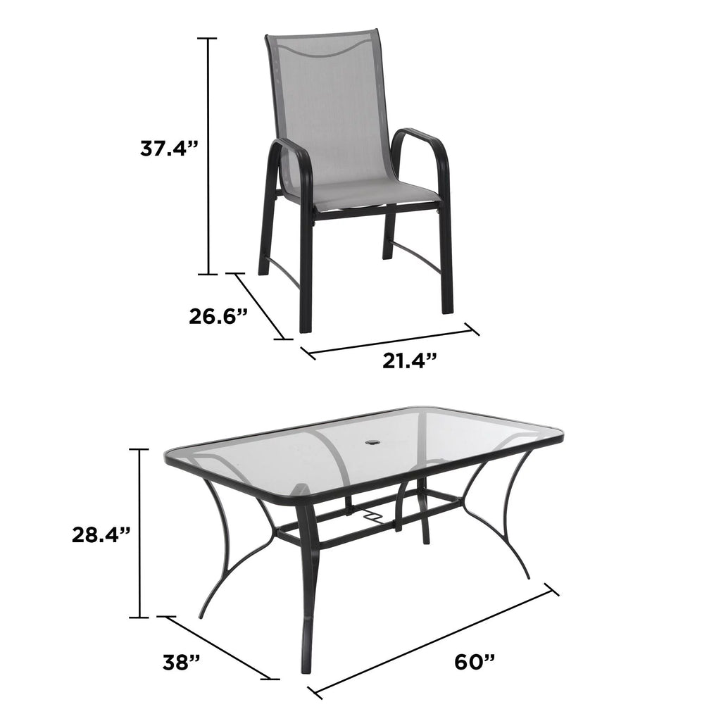 7-Piece Gray Dining Set I56319