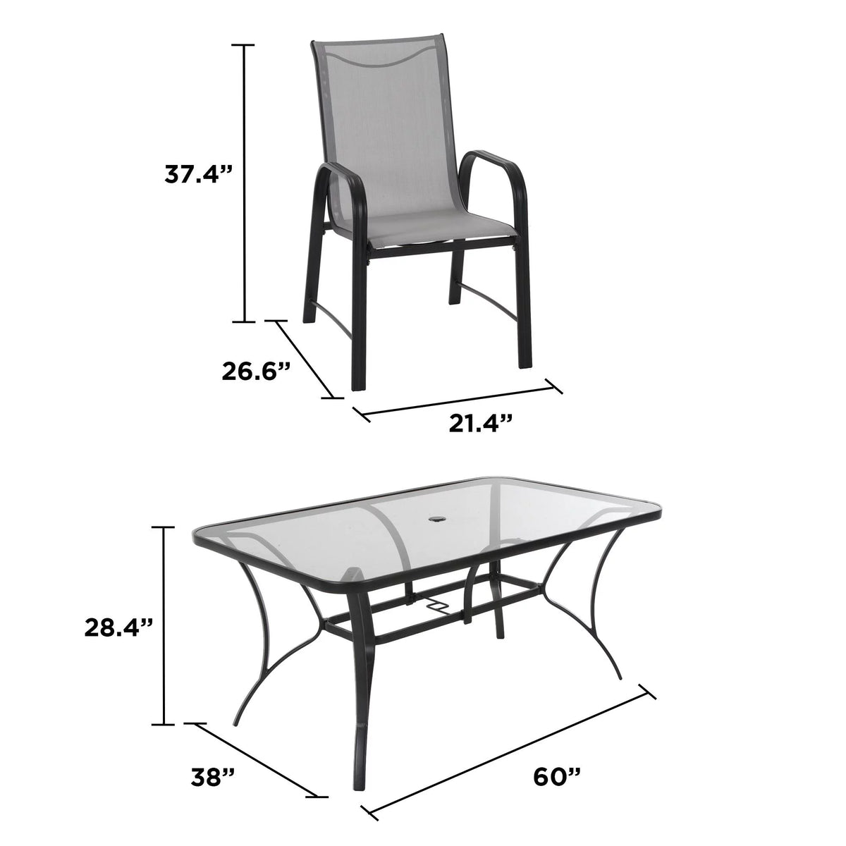7-Piece Gray Dining Set I56319