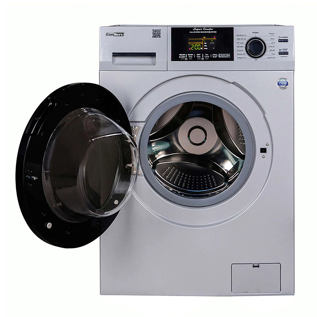 15 lbs Compact Combo Washer Dryer with Pet Cycle in White L435