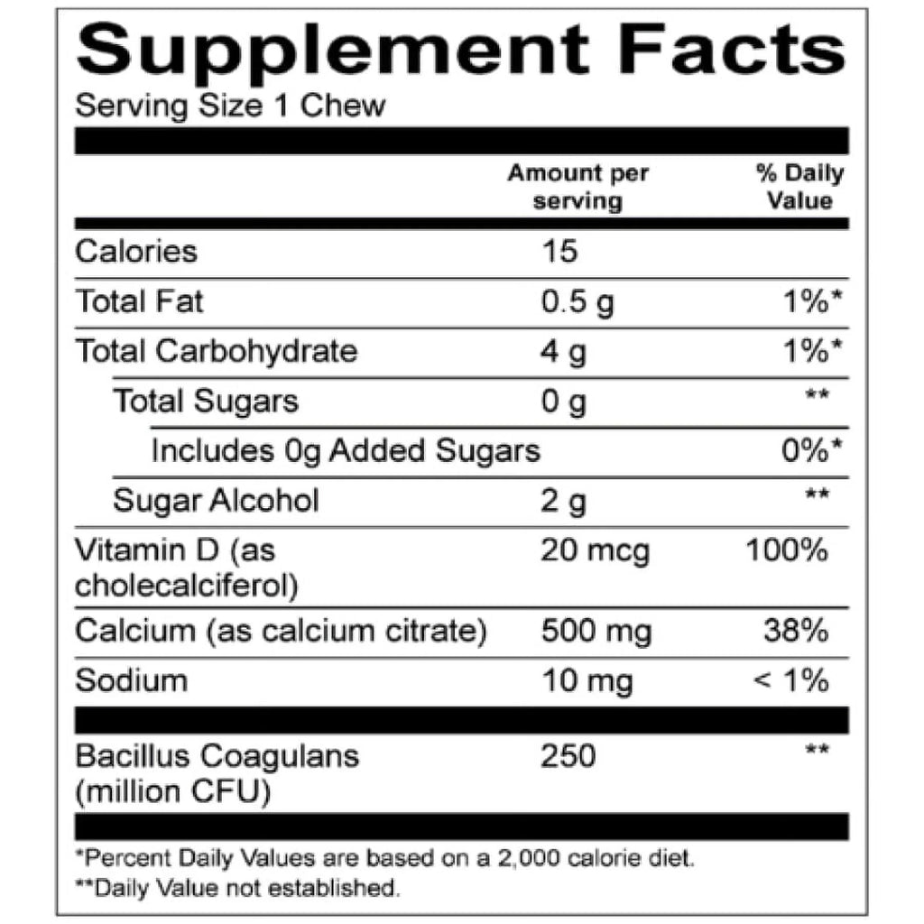 Capsules 6-Month Supply Iron Free Calcium Citrate Soft Chews G3299