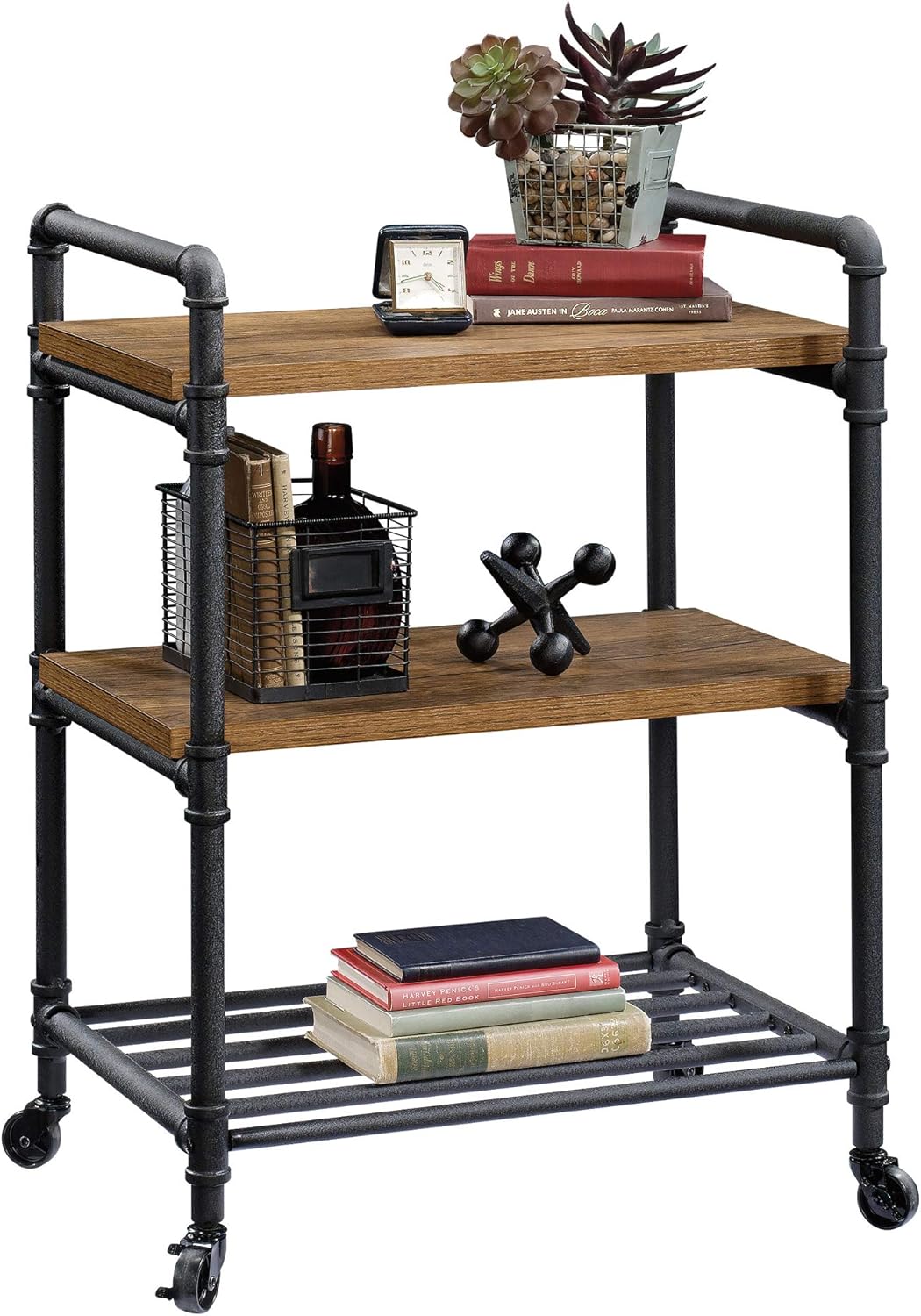Multi-Purpose Cart Checked Oak Finish A9607