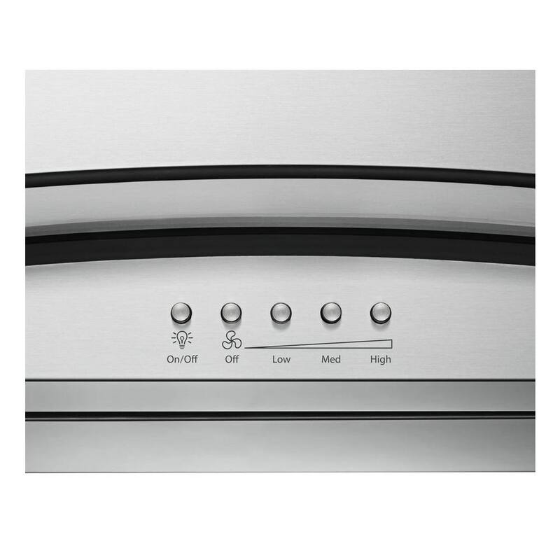 Glass Wall Mount Range Hood in Stainless Steel T865