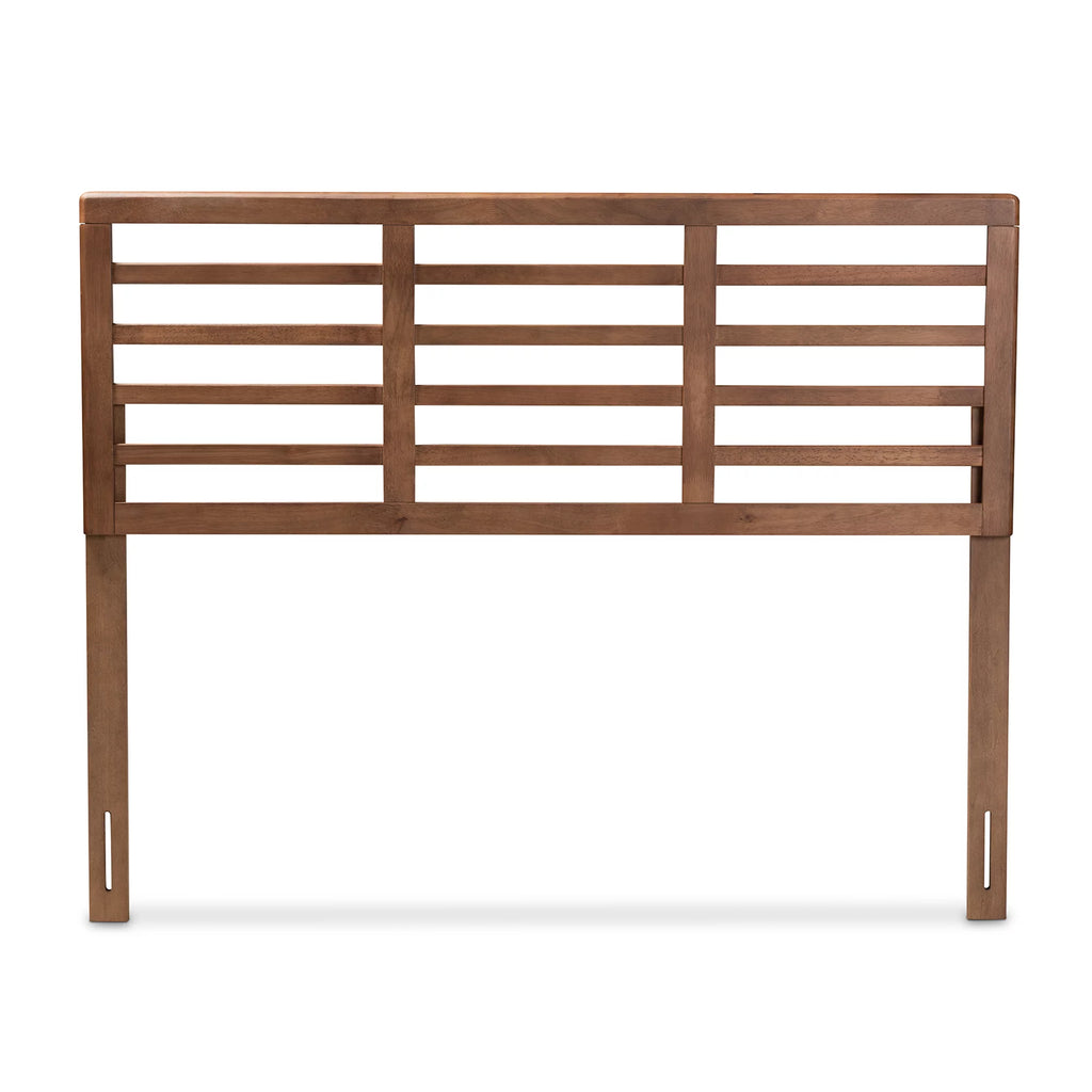Walnut Brown Wood King Size Open Slat Headboard I43902