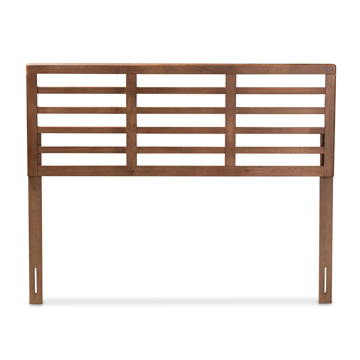 Walnut Brown Wood King Size Open Slat Headboard I43902