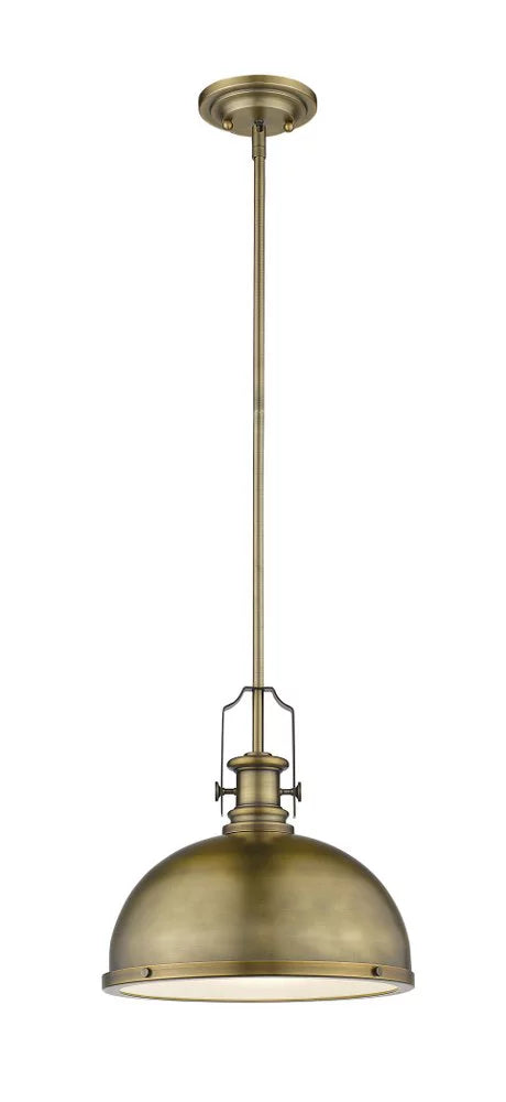 1 Light Pendant 13.25 inches Wide 13 inches High Heritage Brass Finish U473920