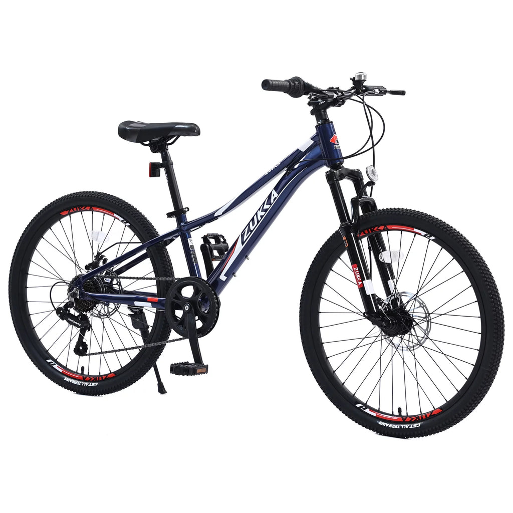 24 in 7-Speed Aluminum Mountain Bike with Double Disc Brake L82792