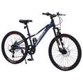 24 in 7-Speed Aluminum Mountain Bike with Double Disc Brake L82792