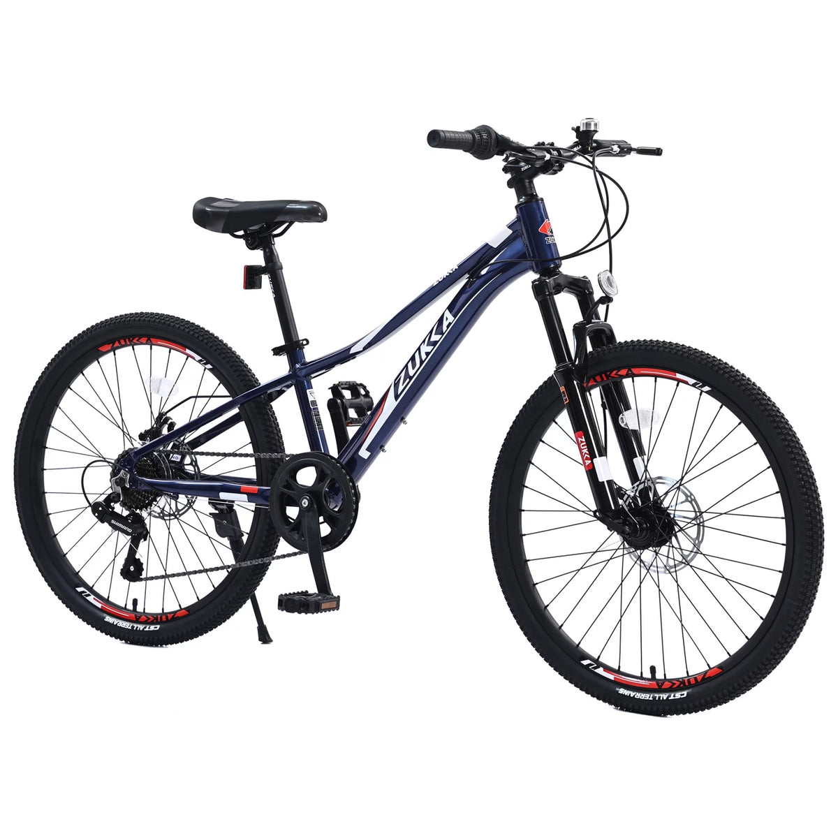 24 in 7-Speed Aluminum Mountain Bike with Double Disc Brake L82792