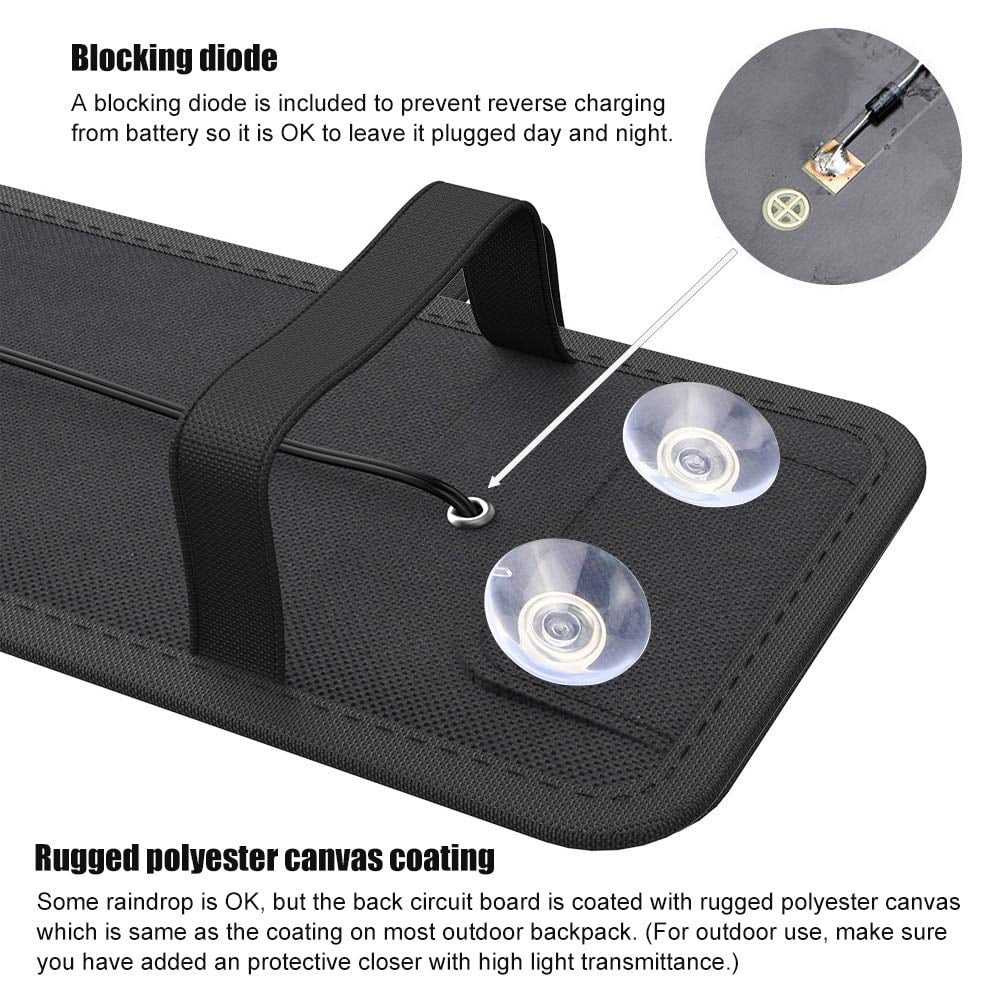 5W 12V 18V Solar Battery Maintainer Portable Solar Panel Kit R4094