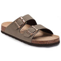 Cork Footbed Slip On Slide Sandals with Adjustable Buckle B31384