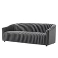 Charcoal Grey Velvet Tufted Sofa O505824