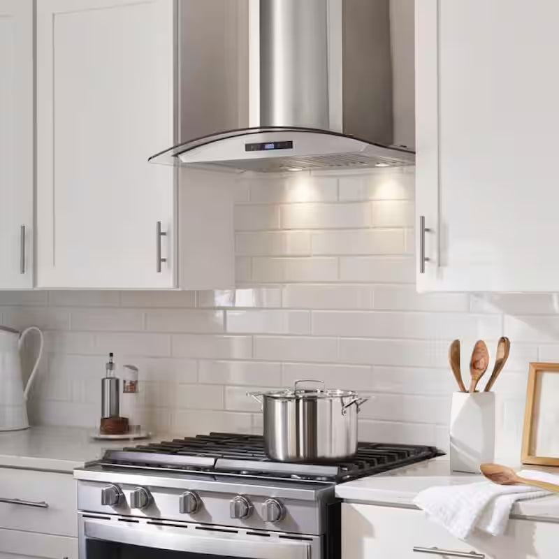 30 in. 500CFM Convertible Wall Mount Range Hood in Stainless Steel Z145570