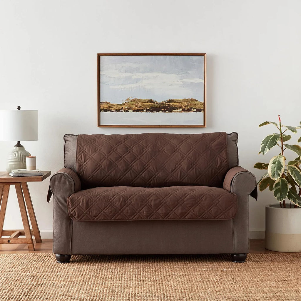 Microfiber 100% Polyester Machine Washable Quilted Furniture Throw Cover A235016