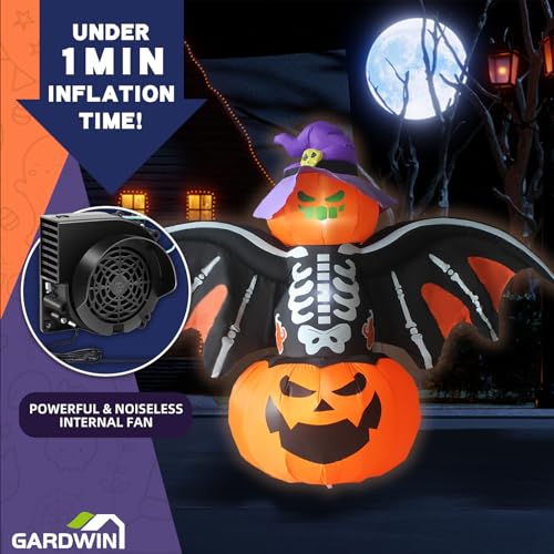 8FT Inflatable Bat Outdoor Decoration with LED Lights H856