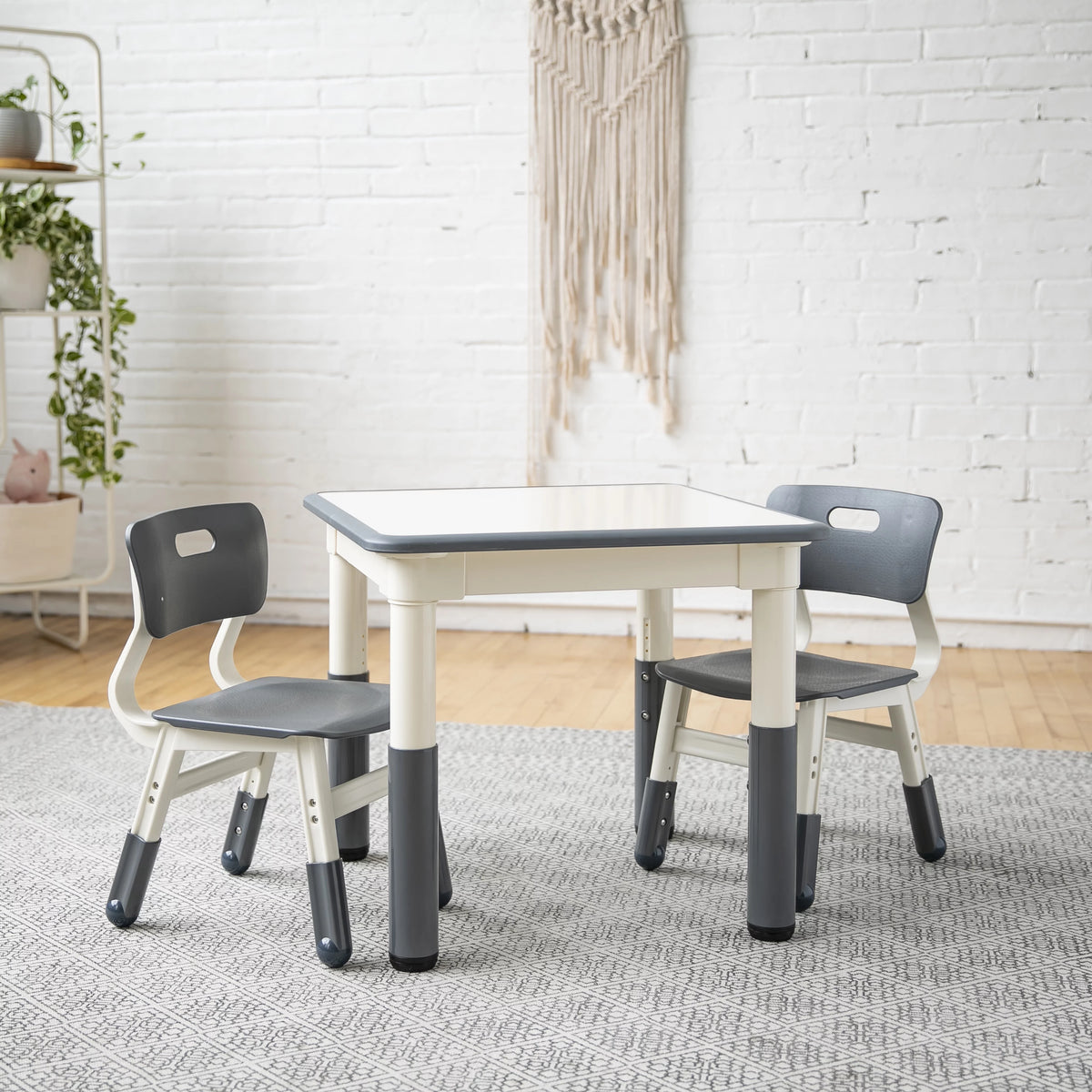 Adjustable Kids Activity Table with 2 Chairs X918485