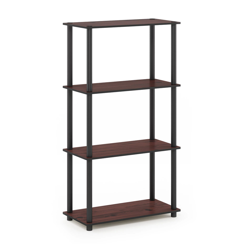 4-Tier Dark Cherry/Black Shelf Display Rack G978047