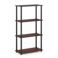 4-Tier Dark Cherry/Black Shelf Display Rack G978047