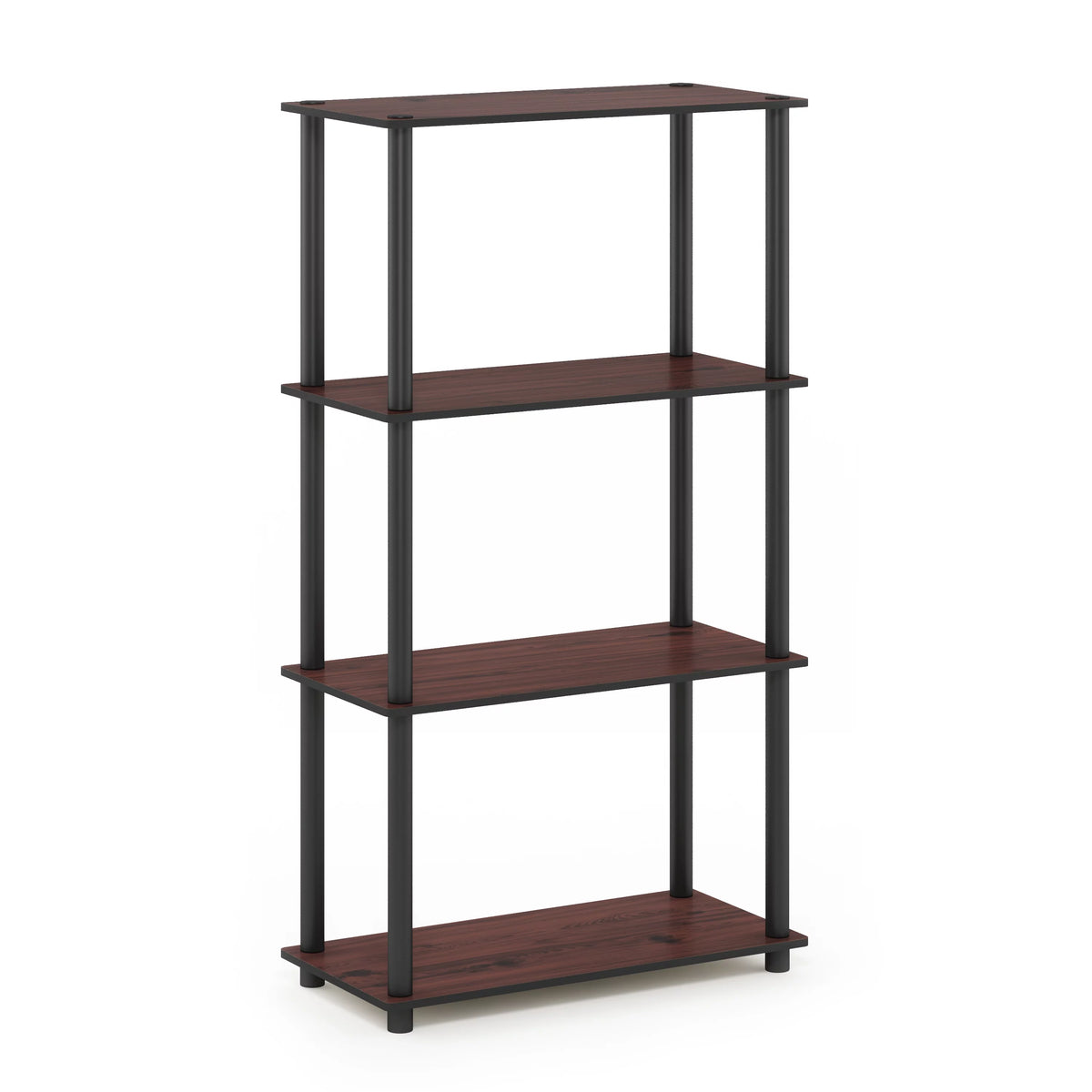 4-Tier Dark Cherry/Black Shelf Display Rack G978047