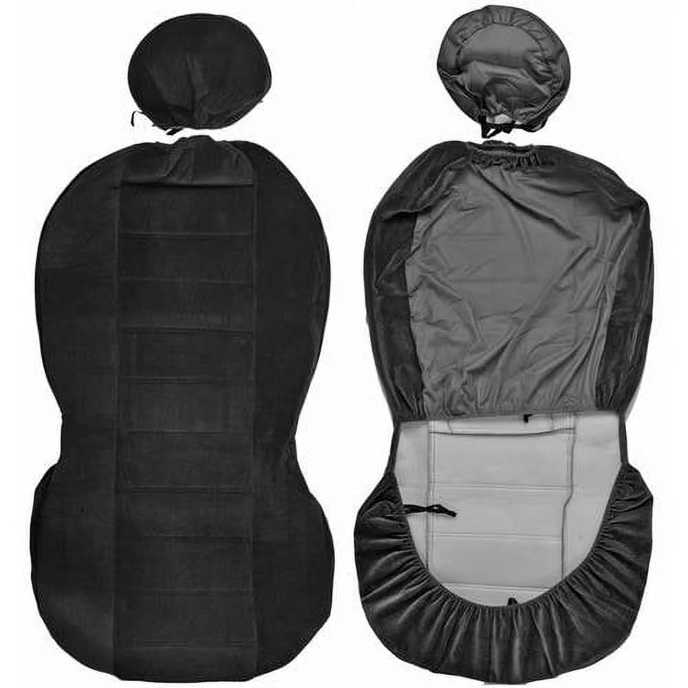 Dotted Cloth Car Seat Covers Front and Rear 9 Pieces X66364